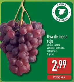 ALDI Uva de mesa roja oferta