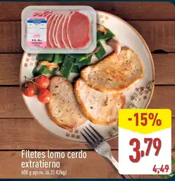 ALDI Filetes lomo cerdo extratierno oferta