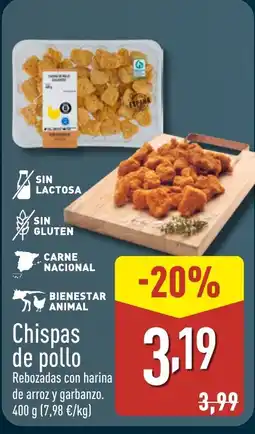 ALDI Chispas de pollo oferta