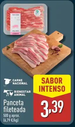 ALDI Panceta fileteada oferta