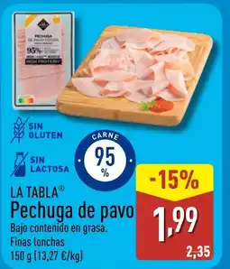 ALDI LA TABLA Pechuga de pavo oferta