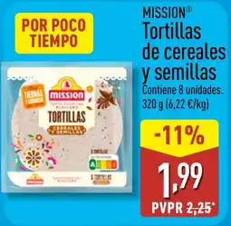 ALDI MISSION Tortillas de cereales y semillas oferta