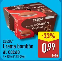 ALDI CLESA Crema bombón al cacao oferta