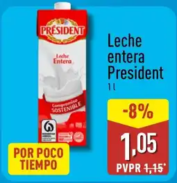 ALDI PRÉSIDENT Leche entera oferta