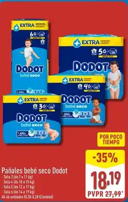 ALDI DODOT Pañales bebé seco oferta