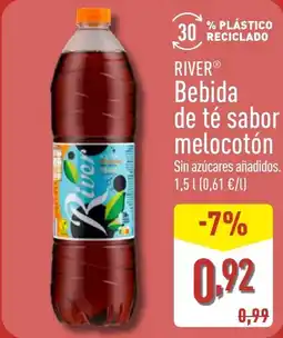 ALDI RIVER Bebida de té sabor melocotón oferta
