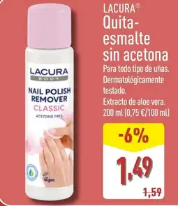 ALDI LACURA Quita- esmalte sin acetona oferta