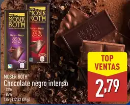 ALDI MOSER ROTH Chocolate negro intenso oferta