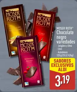 ALDI MOSER ROTH Chocolate negro variedades oferta