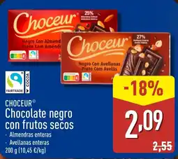 ALDI CHOCEUR Chocolate negro con frutos secos oferta