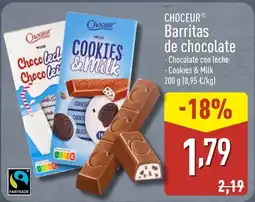 ALDI CHOCEUR Barritas de chocolate oferta