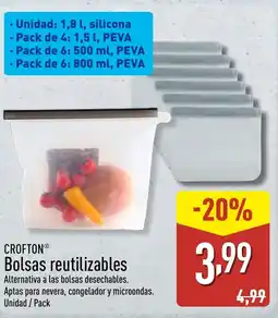 ALDI CROFTON Bolsas reutilizables oferta