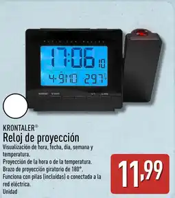 ALDI KRONTALER Reloj de proyección oferta