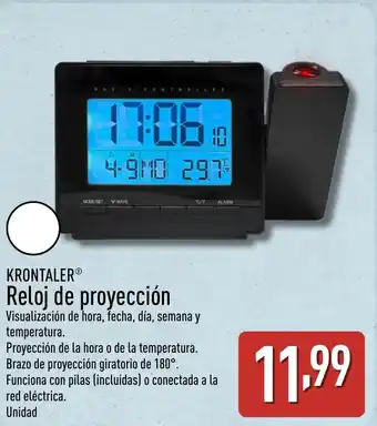 ALDI KRONTALER Reloj de proyección oferta