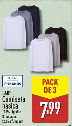 ALDI L&D Camiseta básica oferta