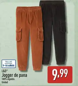 ALDI L&D Jogger de pana oferta