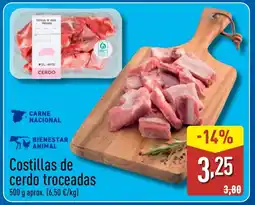 ALDI Costillas de cerdo troceadas oferta