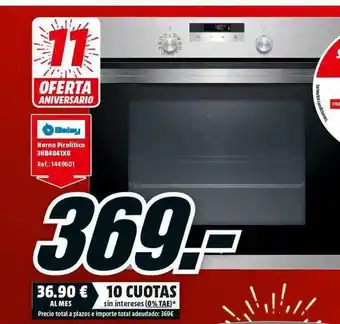 MediaMarkt Balay Horno Pirolitico 3HB4841XO oferta