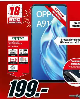 MediaMarkt Oppo Smartphone A91 oferta