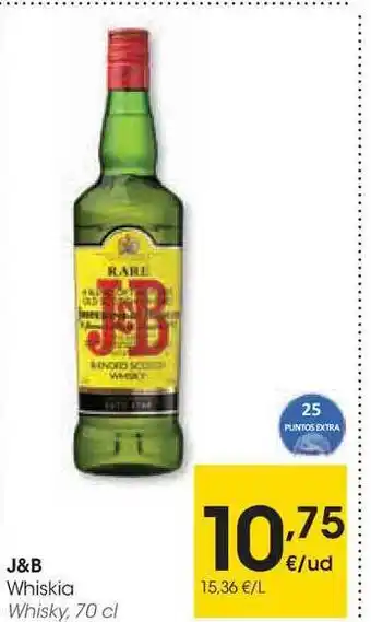 Eroski J&B Whiskia Whisky 70 cl oferta