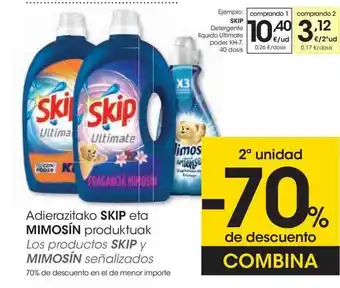 Eroski Skip Adierazitako Eta Mimosín Produktuak oferta