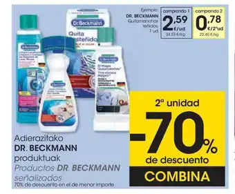 Eroski Dr. Beckmann Adierazitako Produktuak oferta