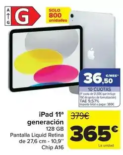 Carrefour Apple - ipad 11ª generación oferta