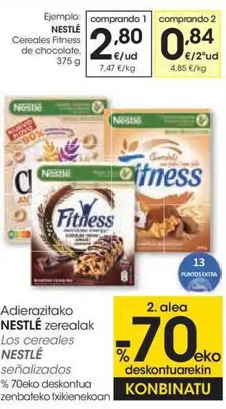 Eroski Nestlé Adierazitako Zerealak oferta