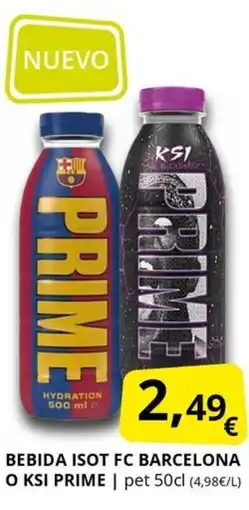 Supermercados MAS PRIME Bebida isot fc barcelona o ksi oferta