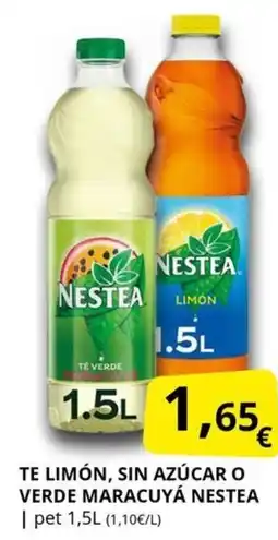 Supermercados MAS NESTEA Te limón, sin azúcar o verde maracuyá oferta