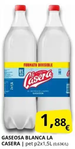 Supermercados MAS LA CASERA Gaseosa blanca oferta