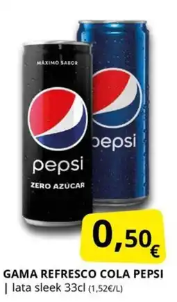 Supermercados MAS PEPSI Gama refresco cola oferta