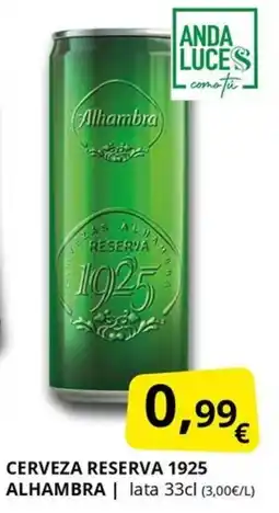Supermercados MAS ALHAMBRA 1925 Cerveza reserva oferta