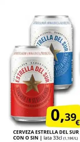 Supermercados MAS ESTRELLA DEL SUR Cerveza con o sin oferta