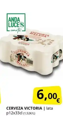 Supermercados MAS VICTORIA Cerveza oferta