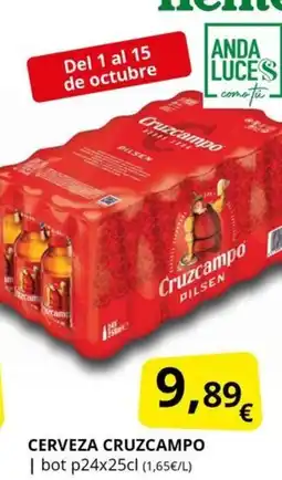 Supermercados MAS CRUZCAMPO Cerveza oferta