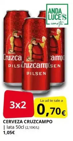 Supermercados MAS CRUZCAMPO Cerveza oferta