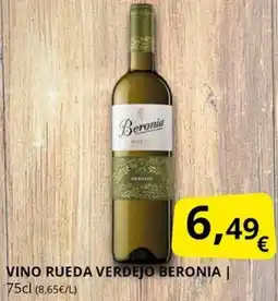 Supermercados MAS BERONIA Vino rueda verdejo oferta