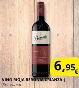 Supermercados MAS BERONIA Vino rioja crianza oferta