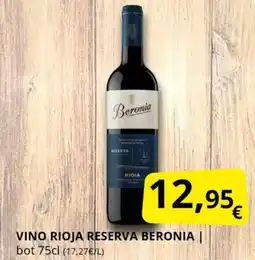 Supermercados MAS BERONIA Vino rioja reserva oferta