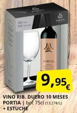 Supermercados MAS Vino rib. duero 10 meses portia + estuche oferta