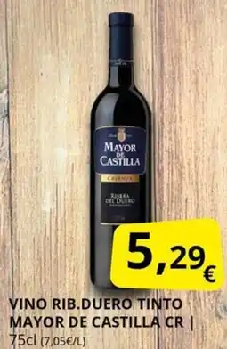 Supermercados MAS MAYOR DE CASTILLA Vino rib.duero tinto cr oferta
