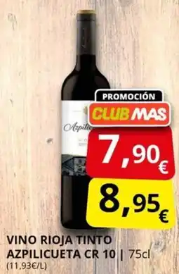 Supermercados MAS Vino rioja tinto azpilicueta cr 10 oferta