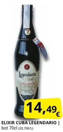 Supermercados MAS LEGENDARIO Elixir cuba oferta