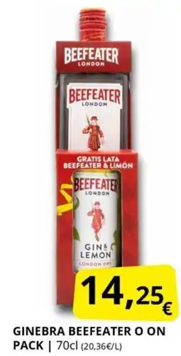 Supermercados MAS BEEFEATER Ginebra o on oferta