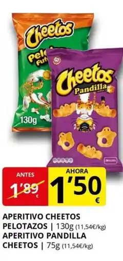 Supermercados MAS CHEETOS Aperitivo cheetos pelotazos | aperitivo pandilla oferta