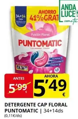 Supermercados MAS PUNTOMATIC Detergente cap floral oferta