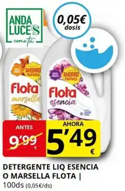 Supermercados MAS FLOTA Detergente liq esencia o marsella oferta