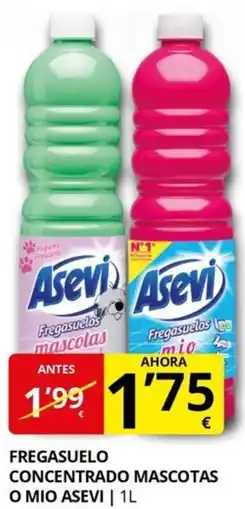 Supermercados MAS ASEVI Fregasuelo concentrado mascotas o mio oferta