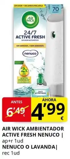 Supermercados MAS AIR WICK Ambientador active fresh nenuco nenuco o lavanda oferta